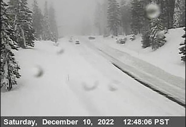 Snowy Road in Tahoe