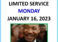 El Dorado Transit announces MLK schedule