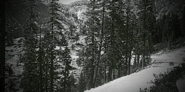 The view of Horsetail Falls at Twin Bridges c.1931