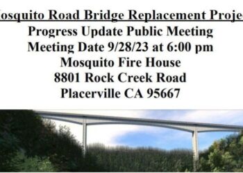 Public Meeting on 9/28 to discuss the progress for the Mosquito Road Bridge