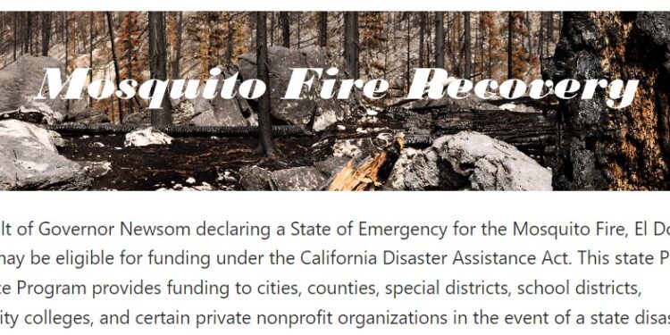 Mosquito Fire Recovery Funds