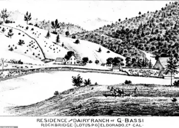 Residence and Dairy Ranch of G. Bassi, Rockbridge [Lotus P.0.] El Dorado county CAL.