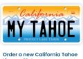 California Tahoe License Plate