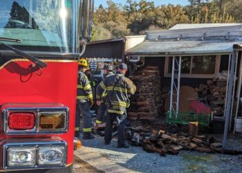 house fire near Cold Springs Rd and Marva Ln