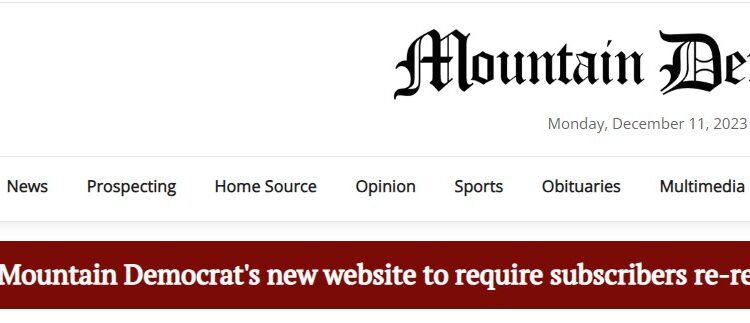 Mountain Democrat Transitions to Online Paywall Model